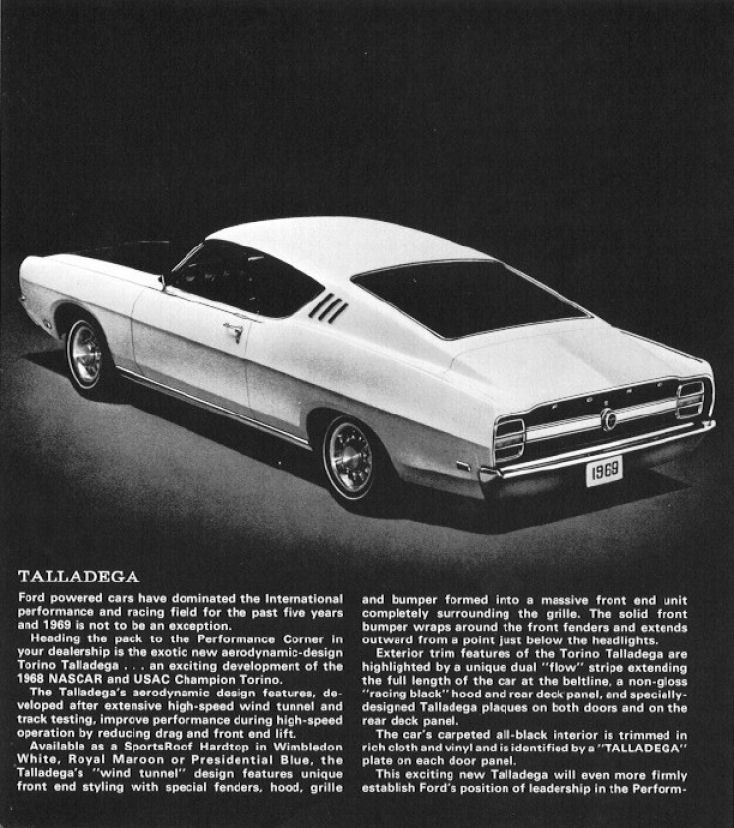 1969 Ford Talladega Brochure Page 3